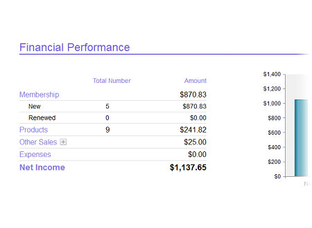 Keep track of your net income and ongoing billing activities