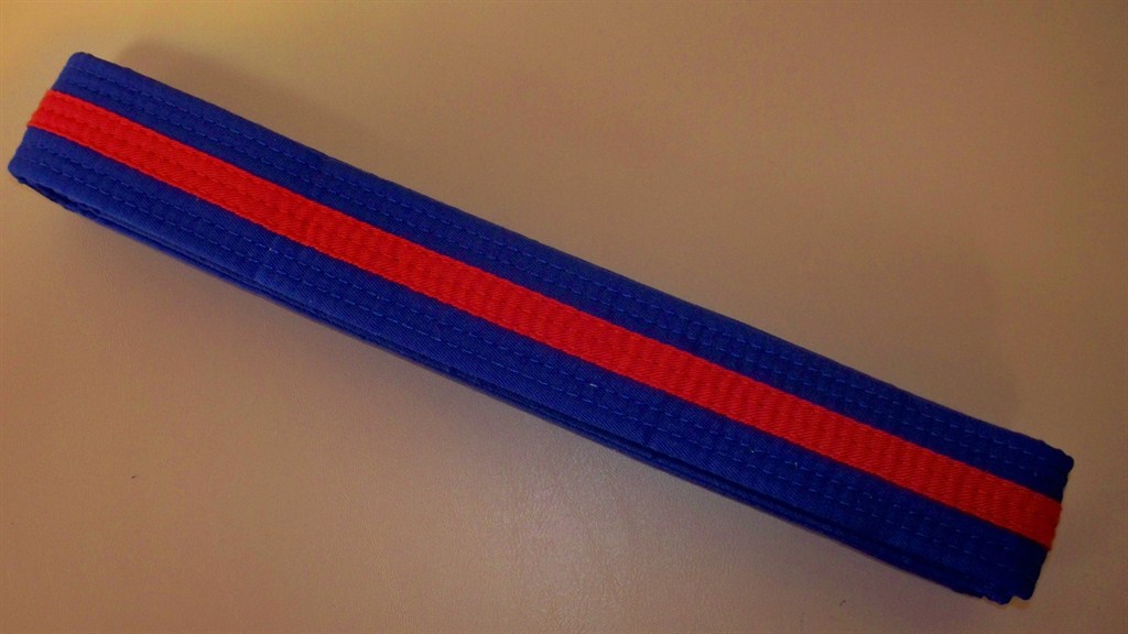 red and blue belt